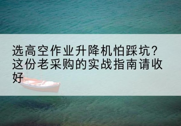 桦甸高空作业升降机厂家推荐-选高空作业升降机怕踩坑？这份老采购的实战指南请收好
